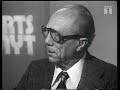 gunnar hansens sidste dag som sportschef 1975. tv-avis med sport. nyhedsopl�ser bent jensen giver ordet til gunnar hansen. udsendelse fra radiohuset, rosen�rns all�. gunnar hansen var i dr til 1976 og derefter 15 �r p� k�benhavns radio. gunnar hansen f. 20/10 1905 - d. 5/1 1993.