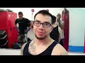 Ray Calderon Powerbox Muay Thai fighter training out of Whittier Ca. under 4X Muay Thai Champion Christopher 