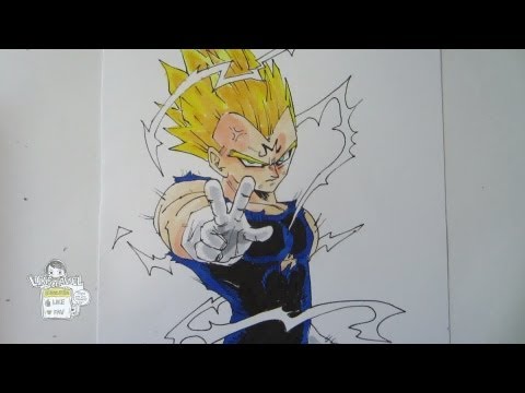 how to draw vegeta