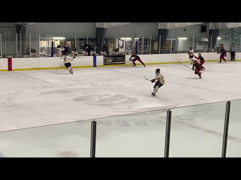 Nick finishing his check in open ice