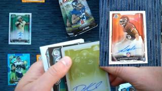 2015 Bowman Football Card Box Break, 5 Hits, 1 of 1