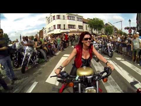 HARLEY - 2013 Harley Days in Leopoldsburg, Belgium - Europe. The city center is closed for all traffic except bikes!! All stunts are performed by professionals, don't...
