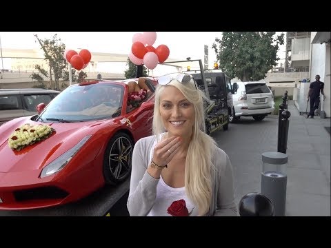 Insane Valentine's Surprise - a Ferrari with 1000 Roses!!