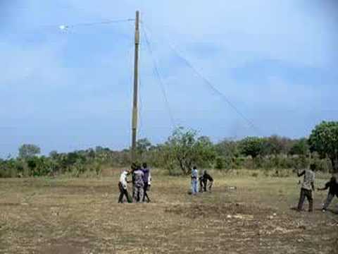 Raising a Radio Antenna in Africa