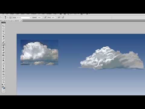how to paint clouds in ps