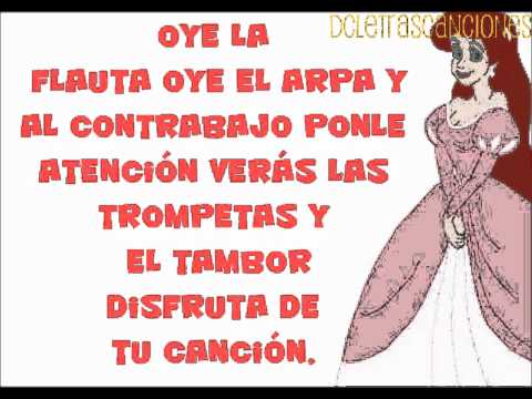 LETRA DE LA CANCION DE LA SIRENITA BAJO letra de la cancion de la sirenita bajo: