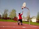 George and Isaih playing basketball
