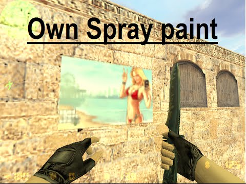 how to change spray paint image in cs 1.6