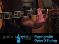 Guitar Lesson play electric acoustic guitar in open D tuning Guitar Lesson play electric acoustic guitar in open D tuning