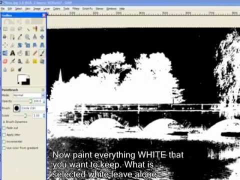 how to eliminate background in gimp