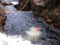 kyle and luke cliff jumping into smalls falls in central maine.