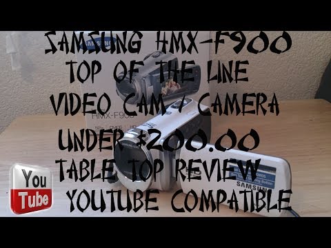 SAMSUNG HMX F900 VIDEO CAMCORDER ' better then a gopro? table top review.