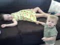 Logan trying to wake Mikayla