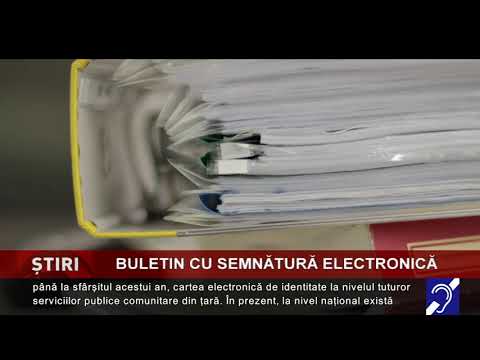 Buletin cu semnătură electronică