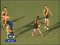 Ben Mules lays a fair hip and shoulder Ben Mules lays a fair hip and shoulder