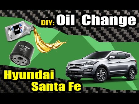 DIY: 2013 2.4L Hyundai Santa Fe Oil Change [HD]