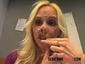 Pretty Blond Girl Is Bored At Work