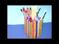 Reciclaje:  Como hacer un porta lapiz colorido con materiales reciclados
