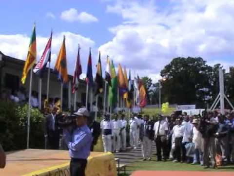 Lasith Malinga at the opening ceremony of the Festival of Cricket 2008, UK.