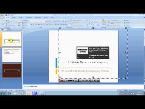 Screencast O Matic.com - Atención: Se recomienda verlo en pantalla completa (fullscreen) En este tutorial les explico cómo hacer una presentación de PowerPoint narrada utilizando la ...