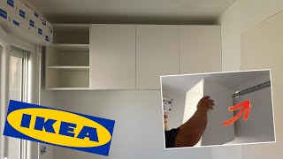 IKEA METOD SEKTION Kitchen Complete Installation - Installing Wall Cabinet Suspension Rail