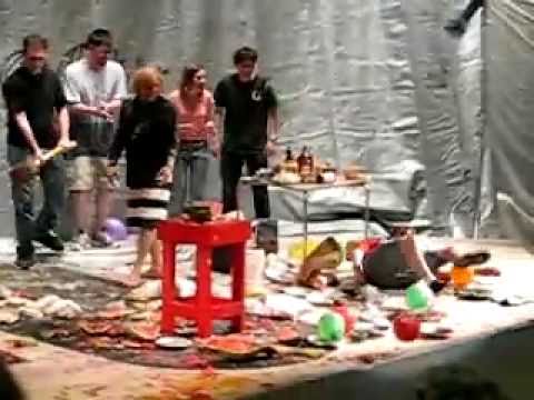 Gallagher comedy smash watermelon at Alfred University