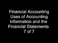 Accounting basics 7- financial statements