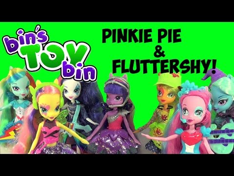 Equestria Girls Rainbow Rocks Pinkie Pie & Fluttershy MLP Doll Review! by Bin's Toy Bin