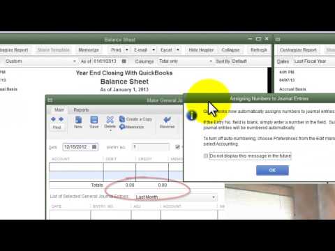 how to perform year end in quickbooks