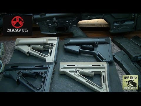 Magpul - Fun Gun Reviews Presents: Magpul AR-15 Stock Comparison. We take a side by side look at Magpul's Collapsible Stock Line, features and price. It's hard to bea...