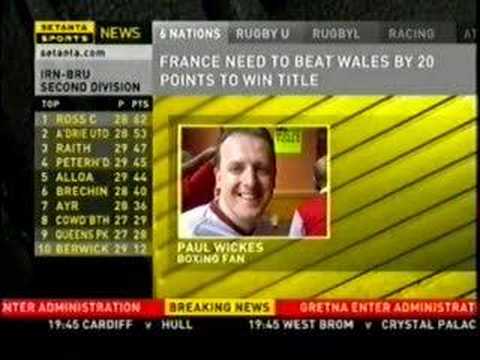 WOODDDDDDDYACOMEBACK - Setanta Sports News asked a couple of fans their opinion on Ricky Hatton's next fight.