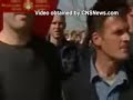 Albanians from Kosovo destroying church