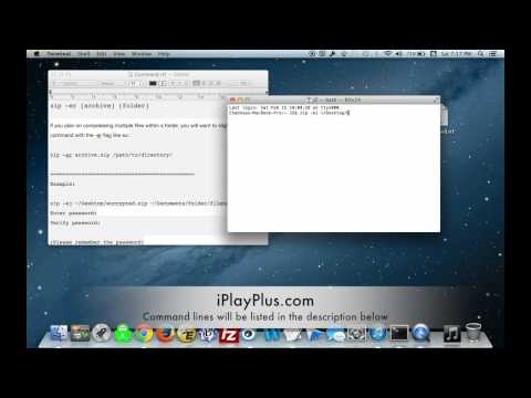 how to zip on mac os x
