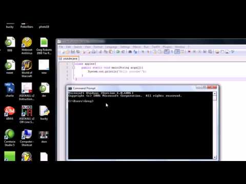 program - MAKE SURE TO WATCH IN HIGH QUALITY**** How to run a Hello World program in java.
