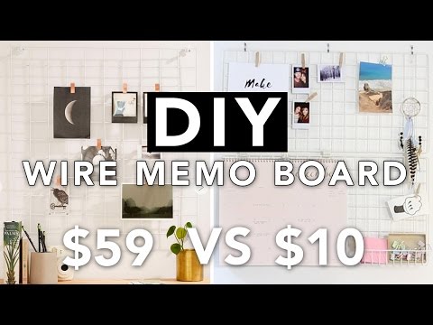 DIY Wire Grid Memo Board (Wall Grid Board) | SUPER EASY | beautybitten