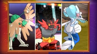 Final Evolutions of the Starter Pokémon in Pokémon Sun and Pokémon Moon