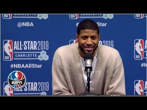 Video: Paul George jokes about stepback over James Harden, 'Hit him with his s---' | NBA All-Star 2019