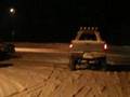 lifted chevy truck 4x4 fun in snow