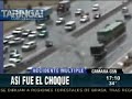 espectacular choque multiple panamericana
