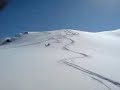 A 8 year old boy in deep powder