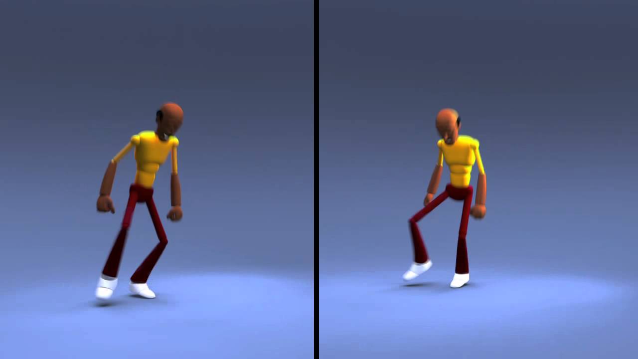 happy 3d walk cycle animation