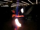 Fire dancers and Cuban street band Savor.