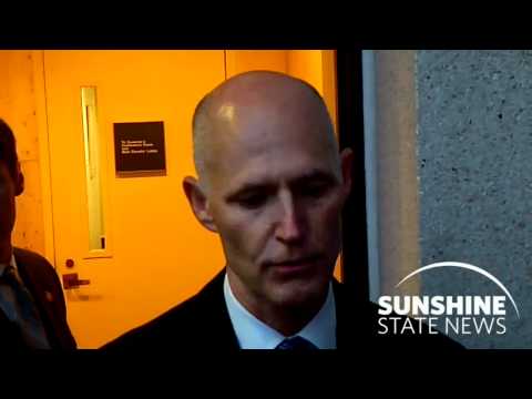 <i>Jim Turner</i>: Gov. Rick Scott responds to Judge Jackie Fulford's ruling to the state pension reform law on Mar. 6, 2012.