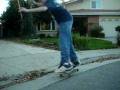 clean kickflip of a curb