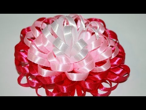 Пышные банты из лент своими руками мастер класс