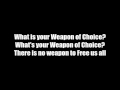 Black Rebel Motorcycle Club - Weapon Of Choice (Lyrics)