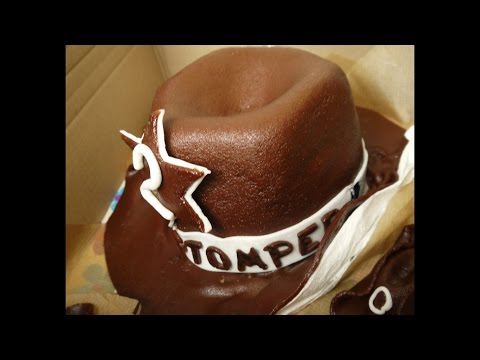 Cowboy Hut Torte  Party Food Rezept - Motivtorte Fondant + dekorieren