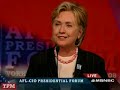 afl cio: the candidates spar over lobbyist money