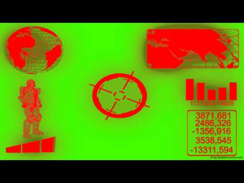 Iron Man HUD Display Effect - green screen