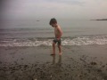 Shea and dogs goes to Sandy Beach in Cohasset